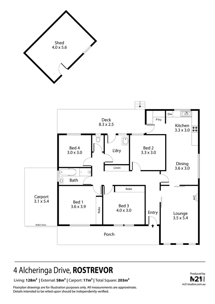 Floorplan of Homely house listing, 4 Alcheringa Drive, Rostrevor SA 5073