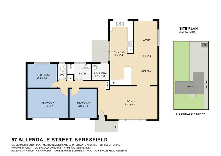 Floorplan of Homely house listing, 57 Allendale Street, Beresfield NSW 2322