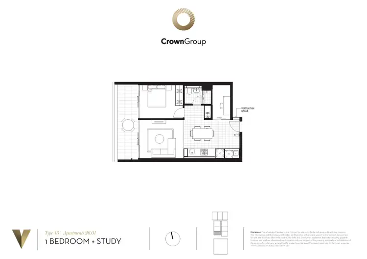 Floorplan of Homely apartment listing, 2601/45 Macquarie Street, Parramatta NSW 2150
