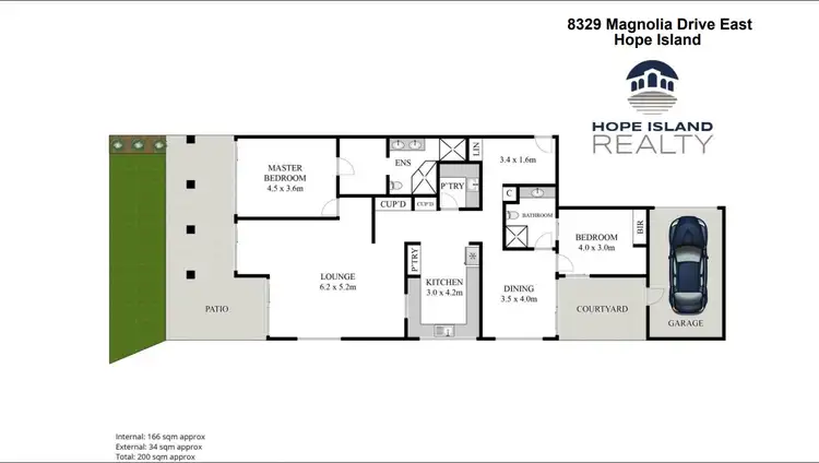 Floorplan of Homely apartment listing, 8329 Magnolia Dr East, Hope Island QLD 4212
