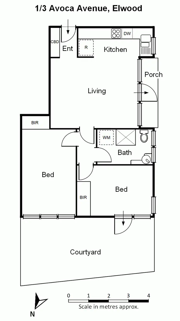 Floorplan of Homely apartment listing, 1/3 Avoca Avenue, Elwood VIC 3184