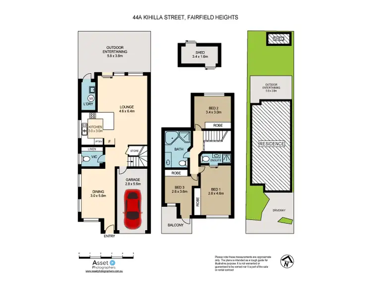 Floorplan of Homely semi-detached listing, 44a Kihilla Street, Fairfield Heights NSW 2165