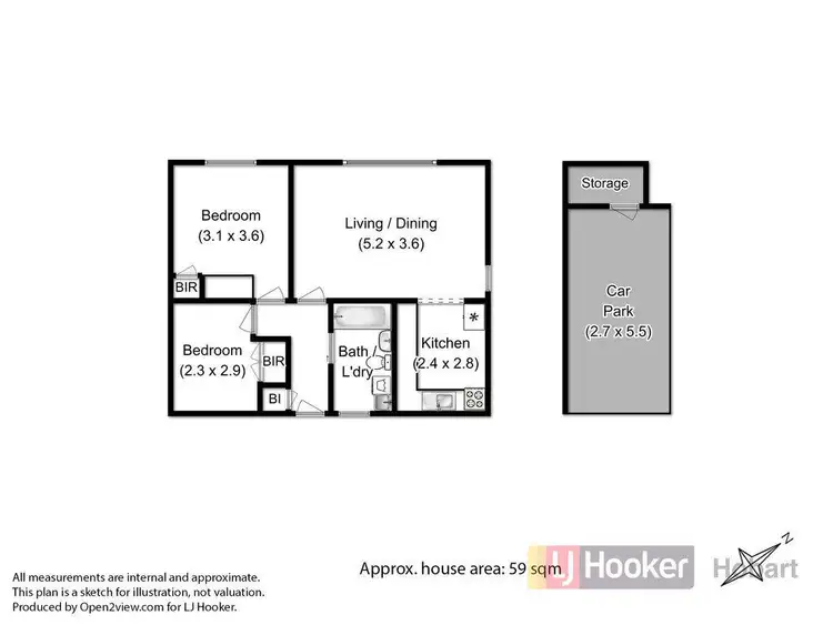 Floorplan of Homely unit listing, 9/267 Churchill Avenue, Sandy Bay TAS 7005