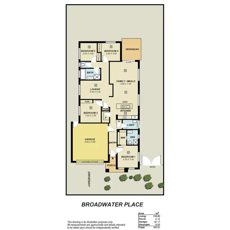 Floorplan of Homely house listing, 42 Broadwater Place, Blakeview SA 5114