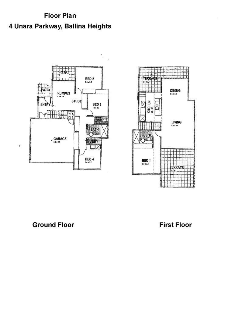 Floorplan of Homely house listing, 4 Unara Parkway, Ballina NSW 2478