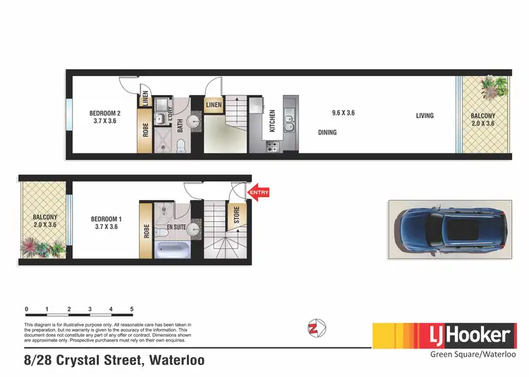 Floorplan of Homely apartment listing, 8/28 Crystal Street, Waterloo NSW 2017