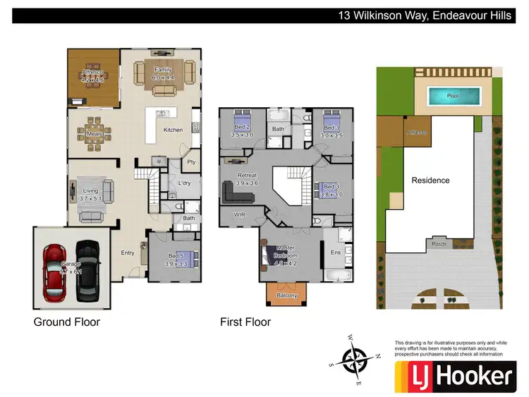 Floorplan of Homely house listing, 13 Wilkinson Way, Endeavour Hills VIC 3802