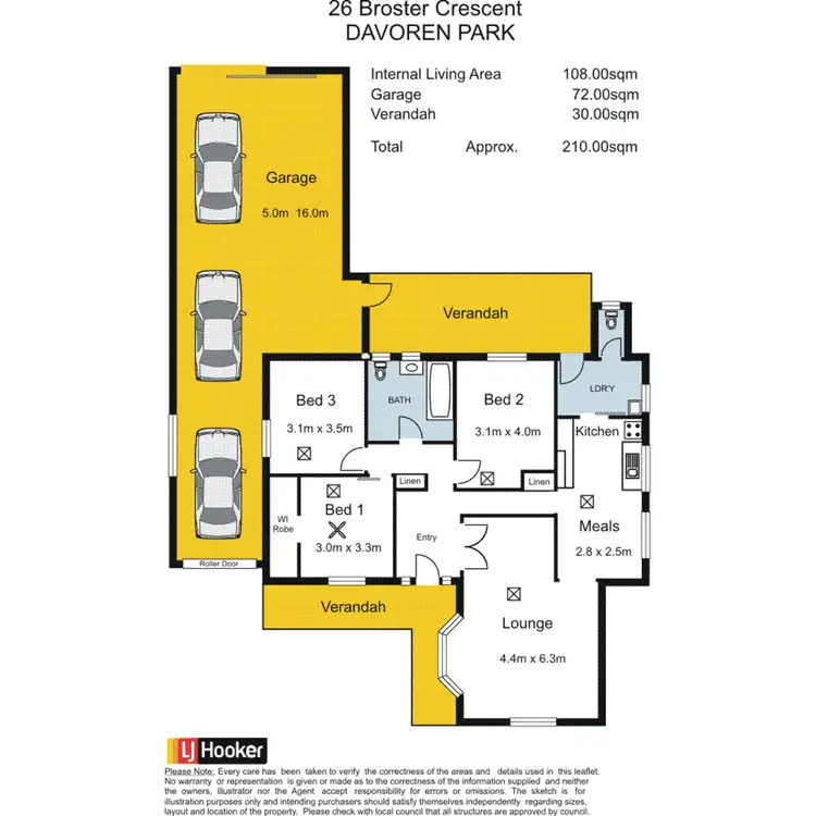 Floorplan of Homely house listing, 26 Broster Crescent, Davoren Park SA 5113