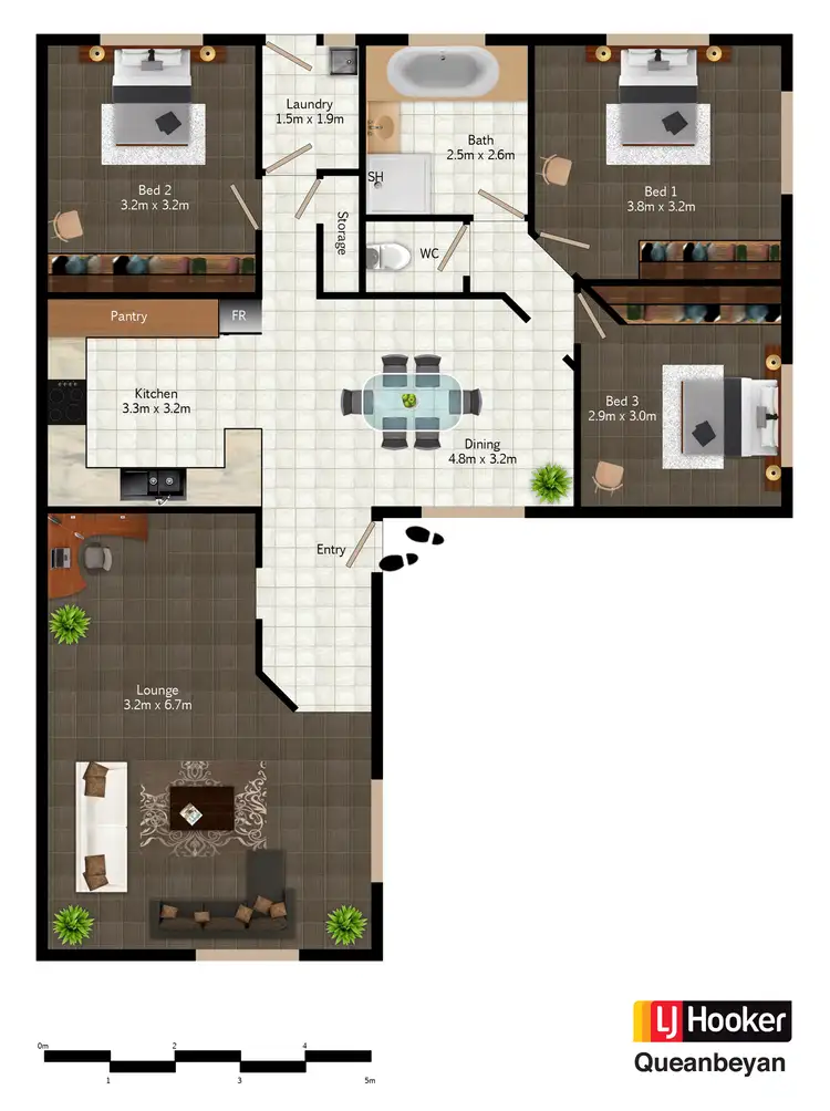 Floorplan of Homely townhouse listing, 8 Koorong Place, Queanbeyan NSW 2620