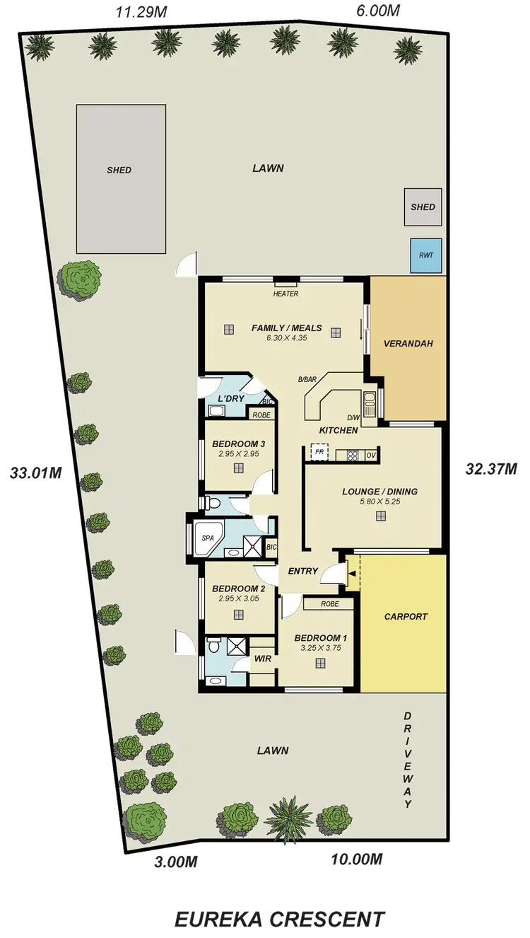 Floorplan of Homely house listing, 15 Eureka Crescent, Golden Grove SA 5125