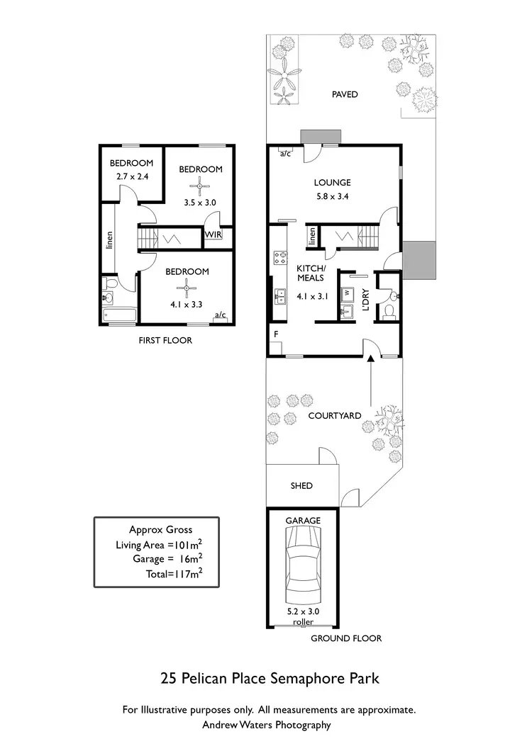 Floorplan of Homely townhouse listing, 25 Pelican Place, Semaphore Park SA 5019