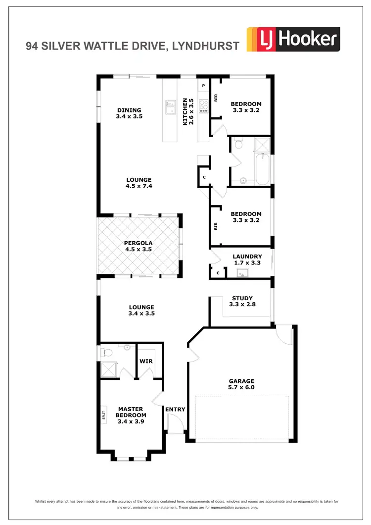 Floorplan of Homely house listing, 94 Silver Wattle Drive, Lyndhurst VIC 3975