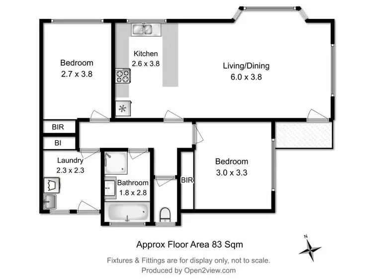 Floorplan of Homely villa listing, 1/15 Laguna Place, Derwent Park TAS 7009