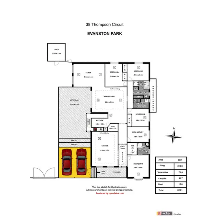 Floorplan of Homely house listing, 38 Thompson Circuit, Evanston Park SA 5116