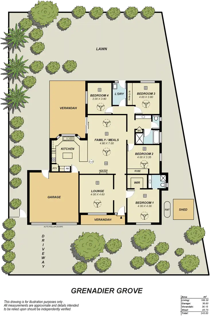 Floorplan of Homely house listing, 17 Grenadier Grove, Gulfview Heights SA 5096