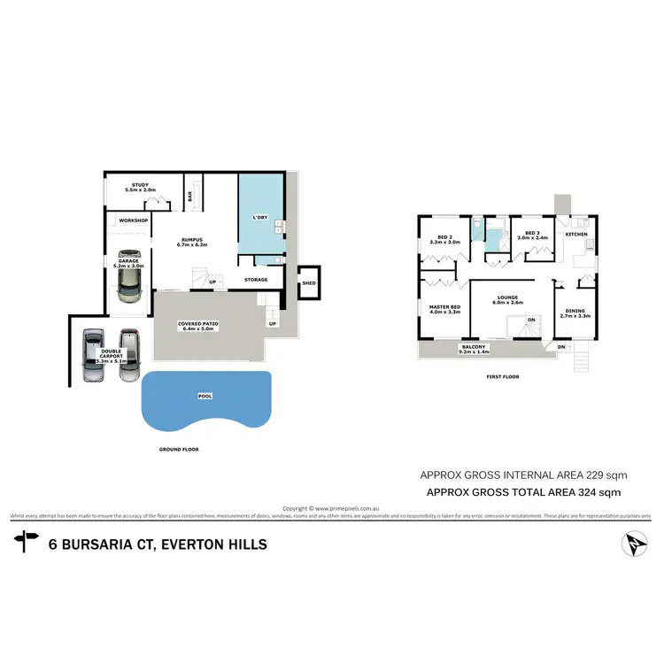 Floorplan of Homely house listing, 6 Bursaria Court, Everton Hills QLD 4053