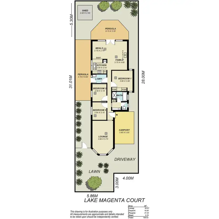 Floorplan of Homely house listing, 13 Lake Magenta Court, Greenwith SA 5125