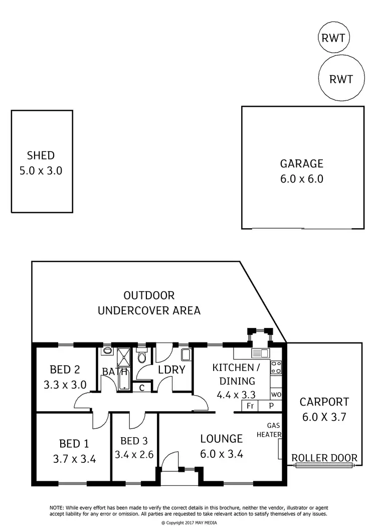 Floorplan of Homely house listing, 6 Gay Avenue, Gilles Plains SA 5086