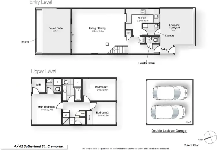 Floorplan of Homely townhouse listing, 4/62-64 Sutherland Street, Cremorne NSW 2090