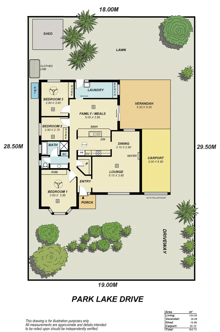 Floorplan of Homely house listing, 37 Park Lake Drive, Wynn Vale SA 5127