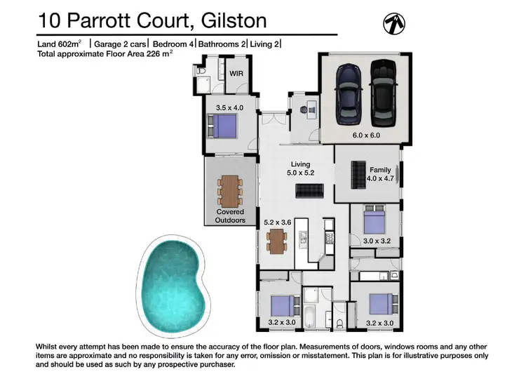 Floorplan of Homely house listing, 10 Parrot Court, Gilston QLD 4211