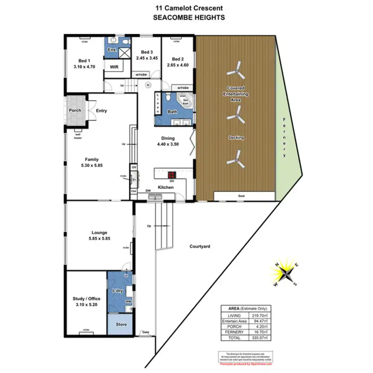 Floorplan of Homely house listing, 11 Camelot Crescent, Seacombe Heights SA 5047