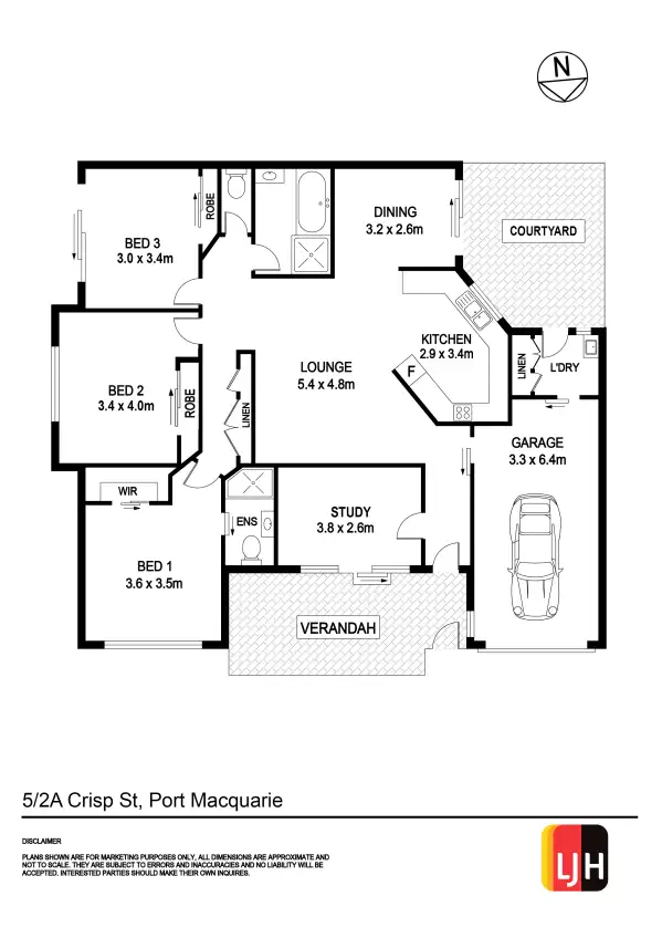 Floorplan of Homely villa listing, 5/2A Crisp Street, Port Macquarie NSW 2444