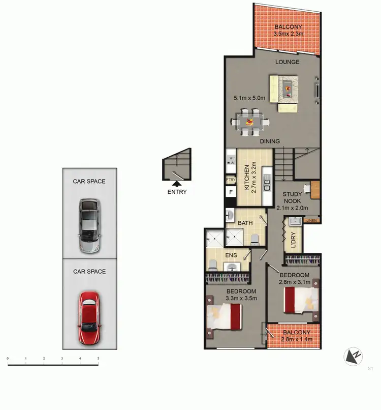 Floorplan of Homely apartment listing, 42/77 Northbourne Avenue, Turner ACT 2612
