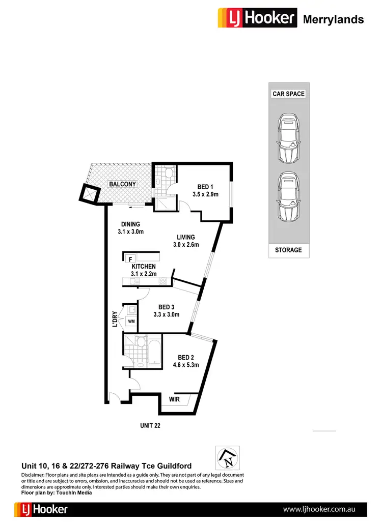 Floorplan of Homely apartment listing, Unit 16/272-276 Railway Terrace, Guildford NSW 2161