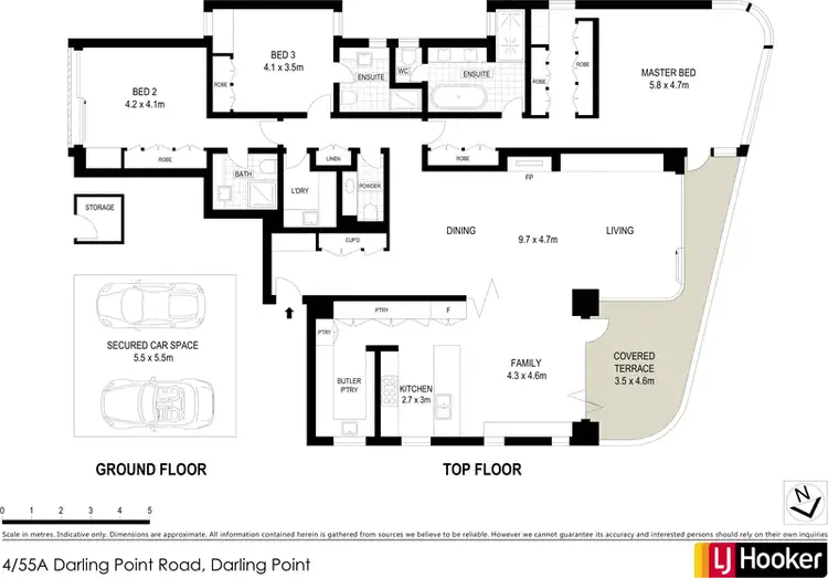 Floorplan of Homely apartment listing, 4/55a Darling Point Rd, Darling Point NSW 2027