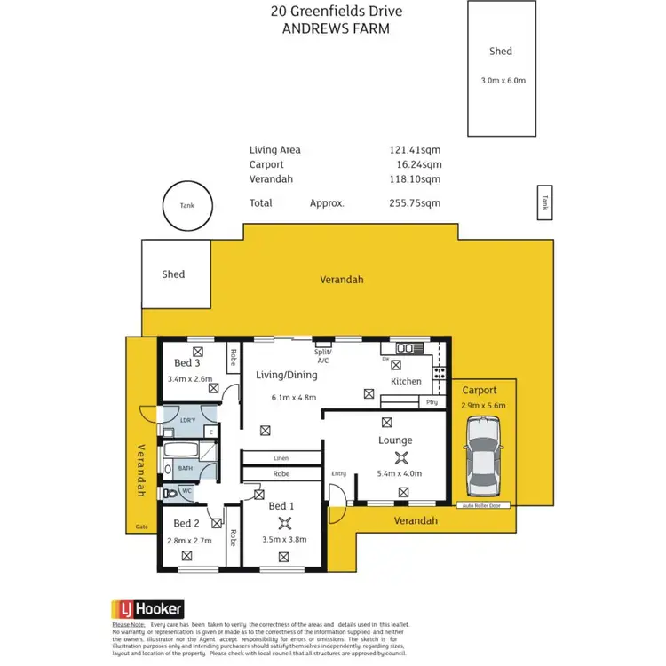 Floorplan of Homely house listing, 20 Greenfields Drive, Andrews Farm SA 5114