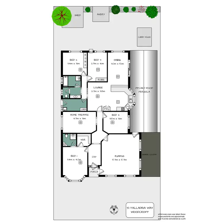 Floorplan of Homely house listing, 51 Talladira Way, Woodcroft SA 5162
