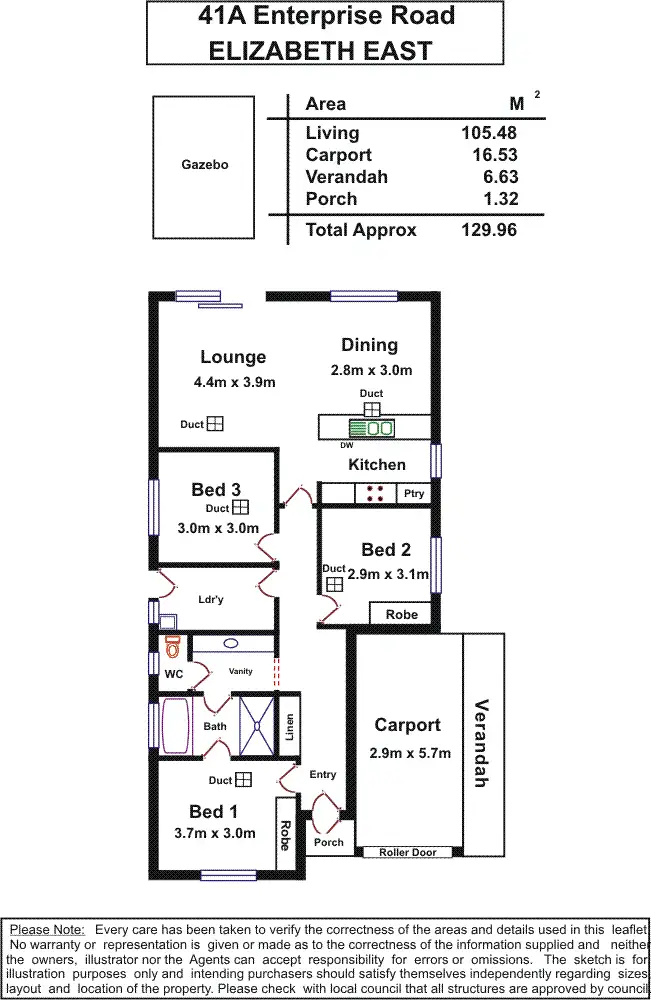 Floorplan of Homely house listing, 41A Enterprise Road, Elizabeth East SA 5112