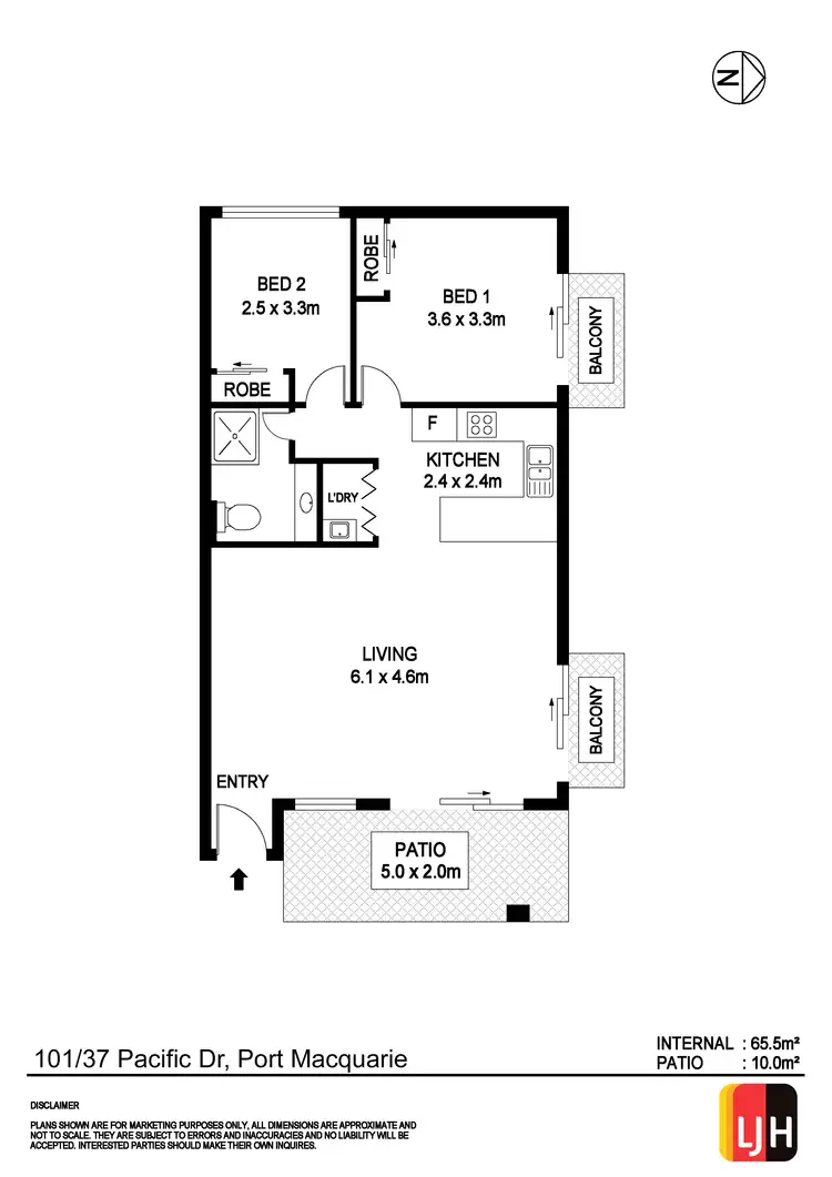Floorplan of Homely unit listing, 101/37 Pacific Drive, Port Macquarie NSW 2444