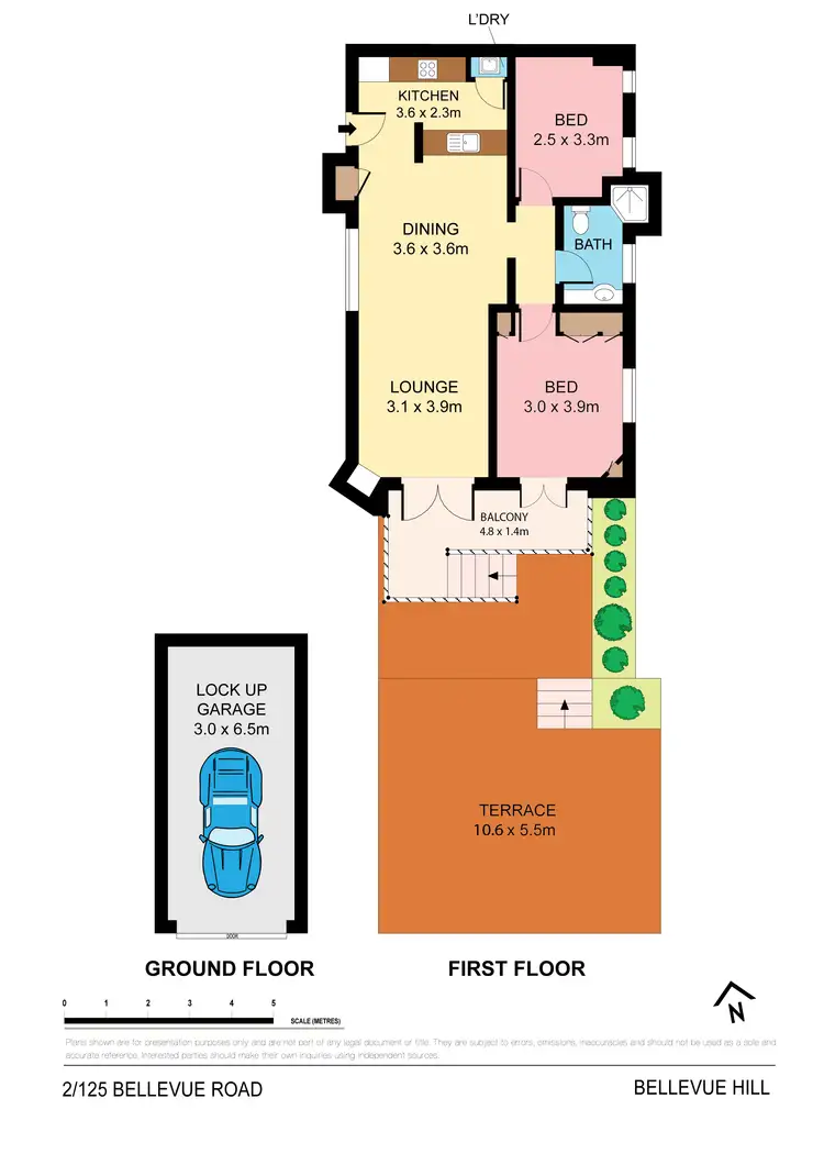Floorplan of Homely unit listing, 2/125 Bellevue Road, Bellevue Hill NSW 2023