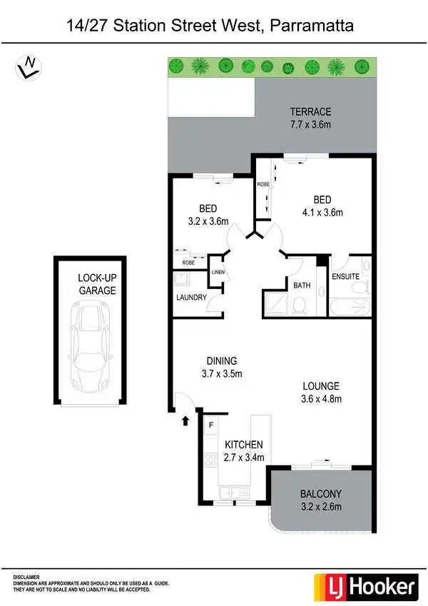 Floorplan of Homely apartment listing, 14/27 Station Street West, Parramatta NSW 2150