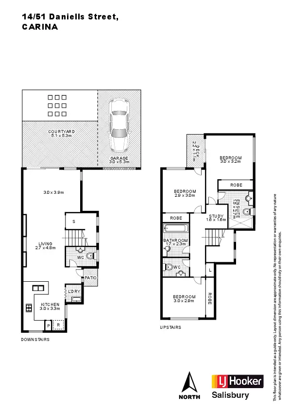 Floorplan of Homely townhouse listing, 14/51 Daniells St, Carina QLD 4152