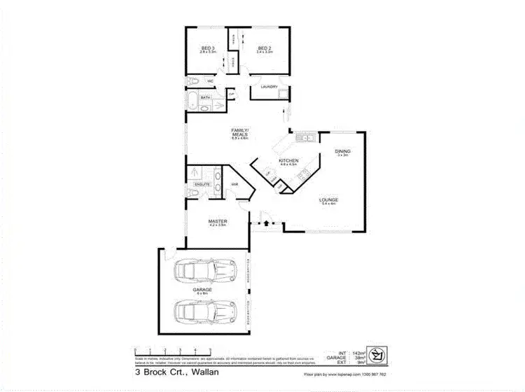 Floorplan of Homely house listing, 3 Brock Court, Wallan VIC 3756