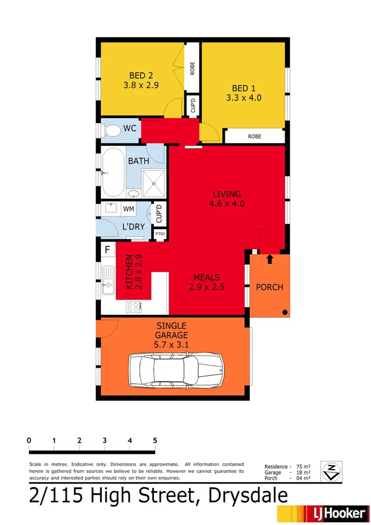 Floorplan of Homely unit listing, 2/115 High Street, Drysdale VIC 3222