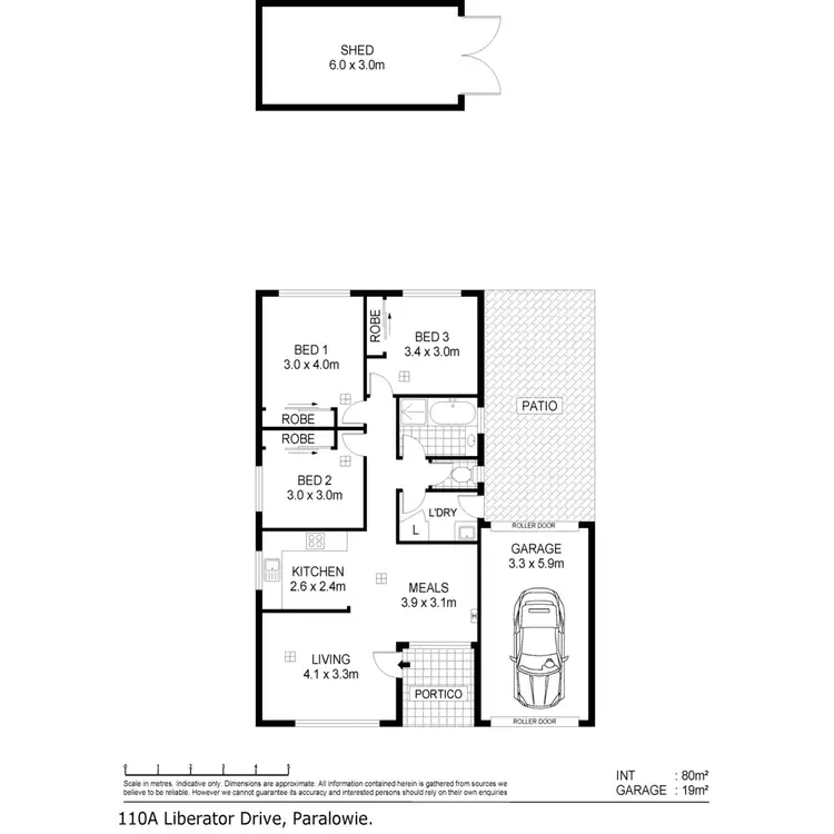 Floorplan of Homely house listing, 110A Liberator Drive, Paralowie SA 5108