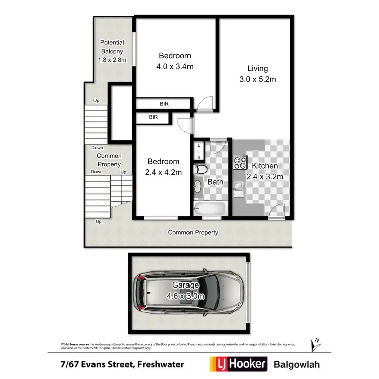 Floorplan of Homely apartment listing, 7/67 Evans Street, Freshwater NSW 2096