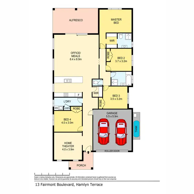 Floorplan of Homely house listing, 13 Fairmont Boulevard, Hamlyn Terrace NSW 2259