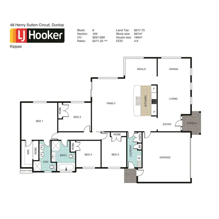 Floorplan of Homely house listing, 48 Henry Sutton Circuit, Dunlop ACT 2615