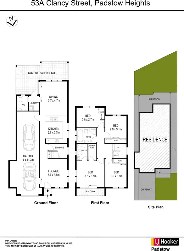 Floorplan of Homely semi-detached listing, 53a Clancy Street, Padstow Heights NSW 2211