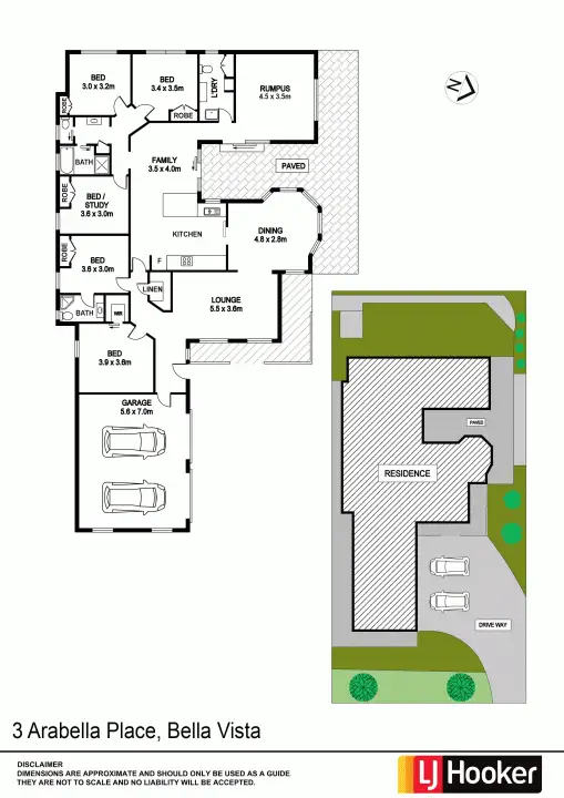 Floorplan of Homely house listing, 3 Arabella Place, Bella Vista NSW 2153