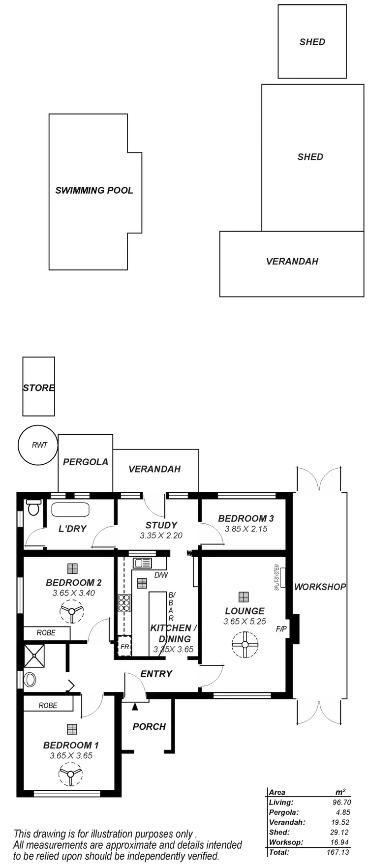 Floorplan of Homely house listing, 5 Bruce Street, Broadview SA 5083