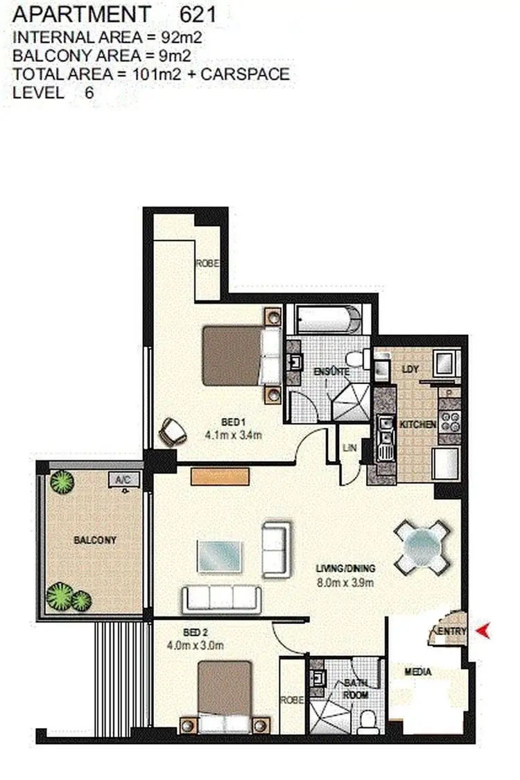 Floorplan of Homely apartment listing, 621/4 Marquet Street, Rhodes NSW 2138