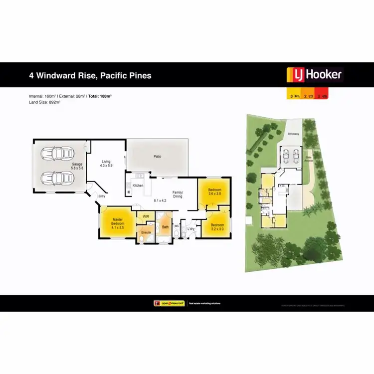 Floorplan of Homely house listing, 4 Windward Rise, Pacific Pines QLD 4211