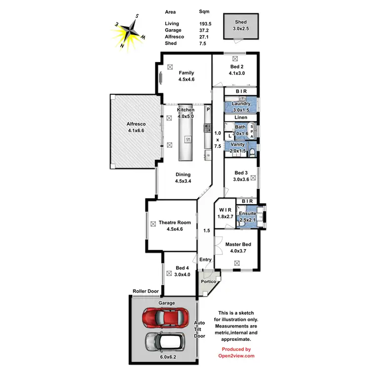 Floorplan of Homely house listing, 3 Sambell Court, Evanston Park SA 5116
