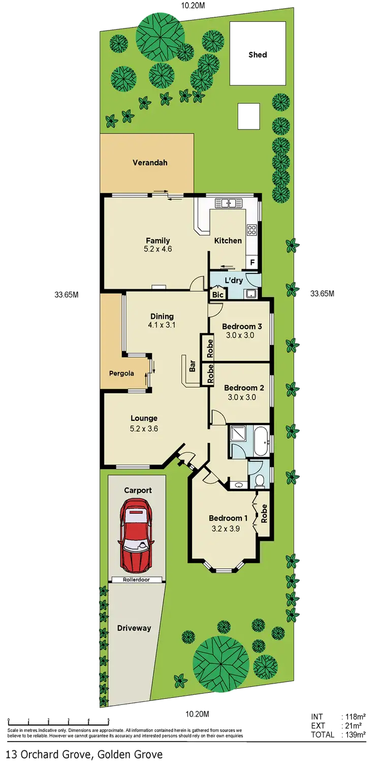 Floorplan of Homely house listing, 13 Orchard Grove, Golden Grove SA 5125
